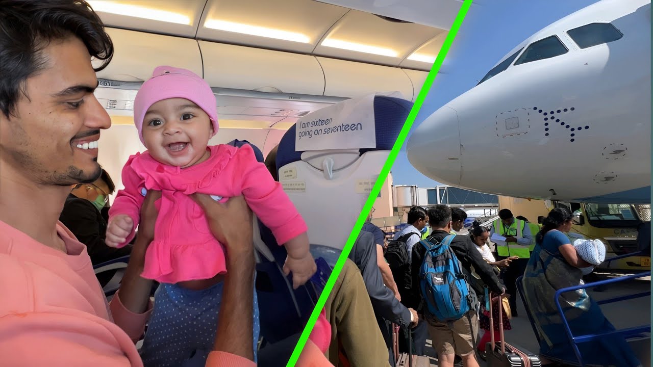 First Time AYRA on FLIGHT..🔥 JOURNEY with BABY..😍