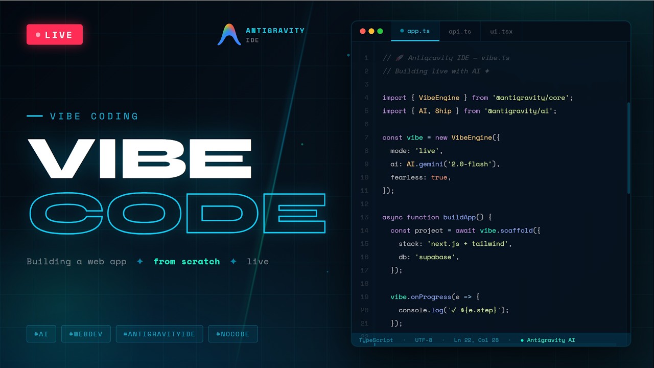 Vibe Coding a Stream Overlay App from Scratch 🛸 | Antigravity IDE Live ...