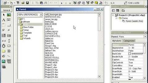 Cara Mudah Belajar Visual Basic 6.0 -  DriveListBox, DirListBox, dan FileListBox1 Pada VB 6.0