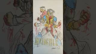 i draw INVINCIBLE, i mean i draw [title card]! #drawing #invincibleedit