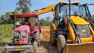 Jcb 3dx Eco Excellence Backhoe Machine Loading Mud In Mahindra 415 DI Tractor | Jcb Video