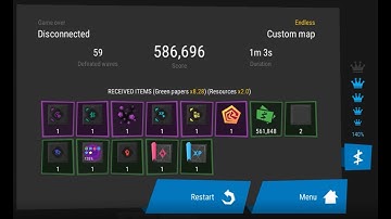 Infinitode 2 - Farming over 535k green papers per minute, almost 9k s, two towers Splash and Canon