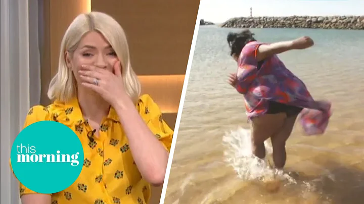 Alison Hammond Nearly Falls in the Sea in Madeira ...