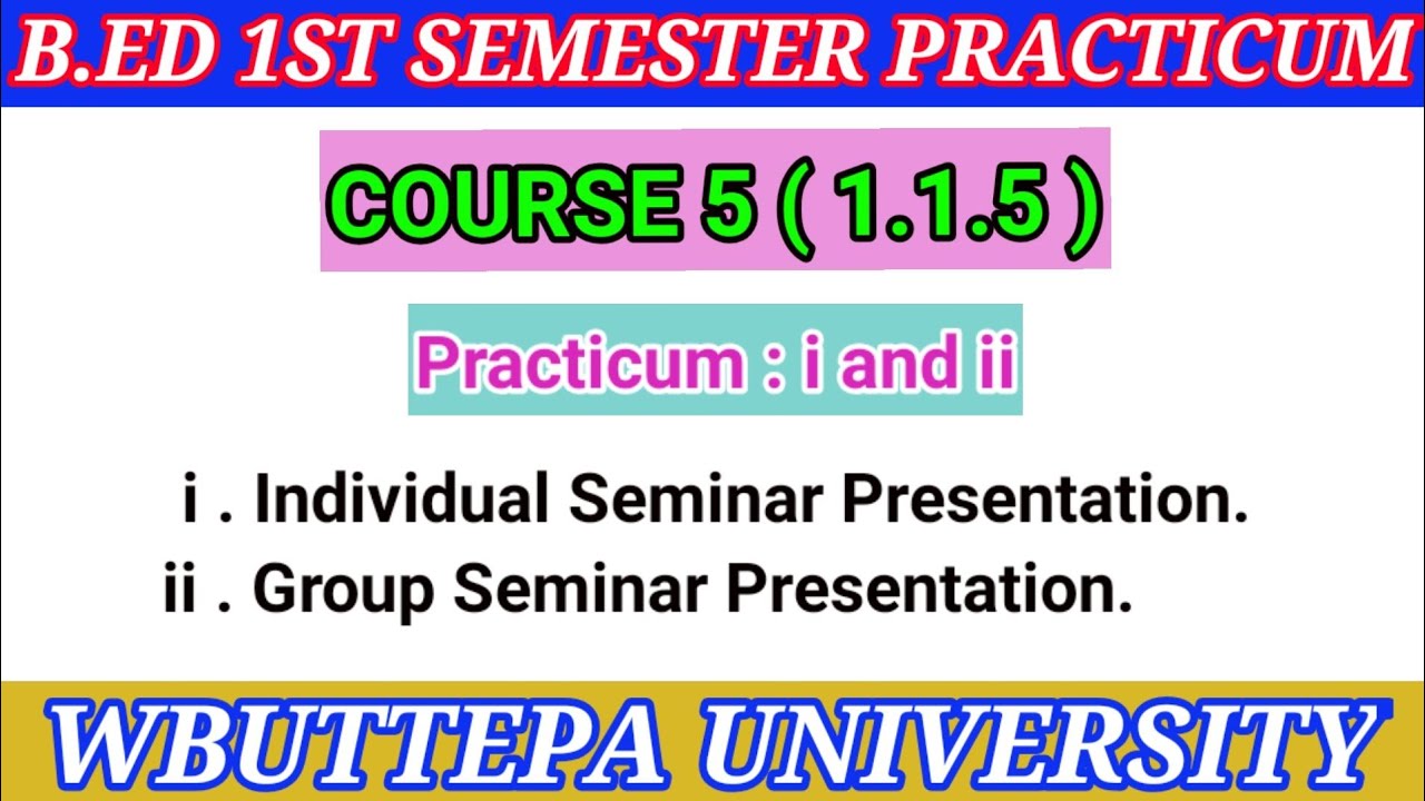 individual seminar presentation practicum pdf