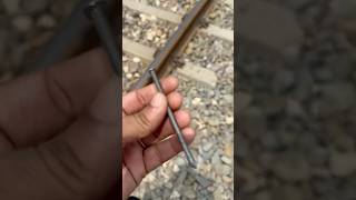 Train🚂 Vs Long Nail🔨Train Tier Puncture #railway #railtrack #train #viral #shorts #shortvideo