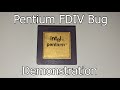 Demo of the pentium fdiv bug