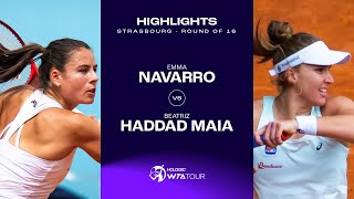 Emma Navarro vs. Beatriz Haddad Maia | 2024 Strasbourg Round of 16 | WTA Match Highlights