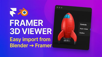 Framer 3D Viewer Component Tutorial (No Spline) Easy Blender to Framer import