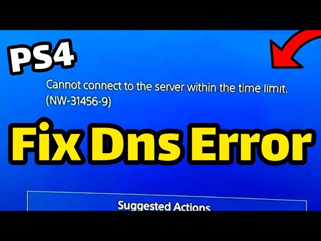 How to fix dns error on ps4 or cannot connect to the server within the time  limit - YouTube