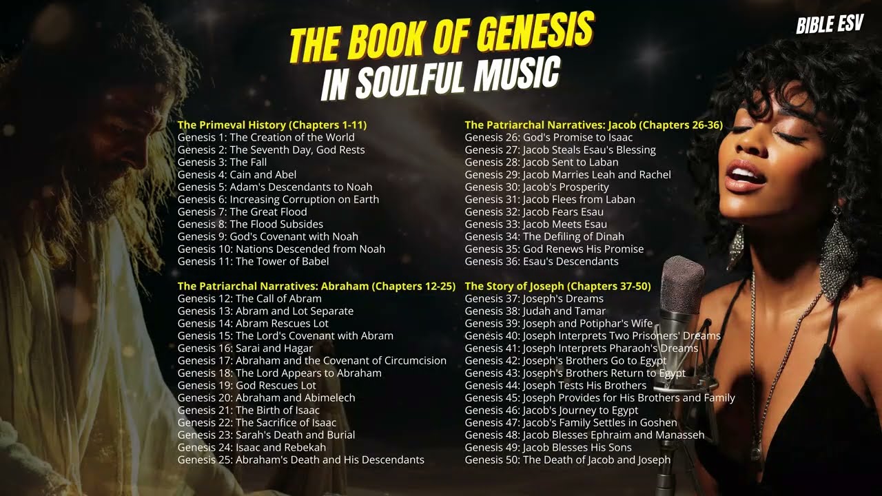 THE BOOK OF GENESIS 1-50 ESV | Soulful Scripture | Audio Bible | Bible Stories | Christian Worship |