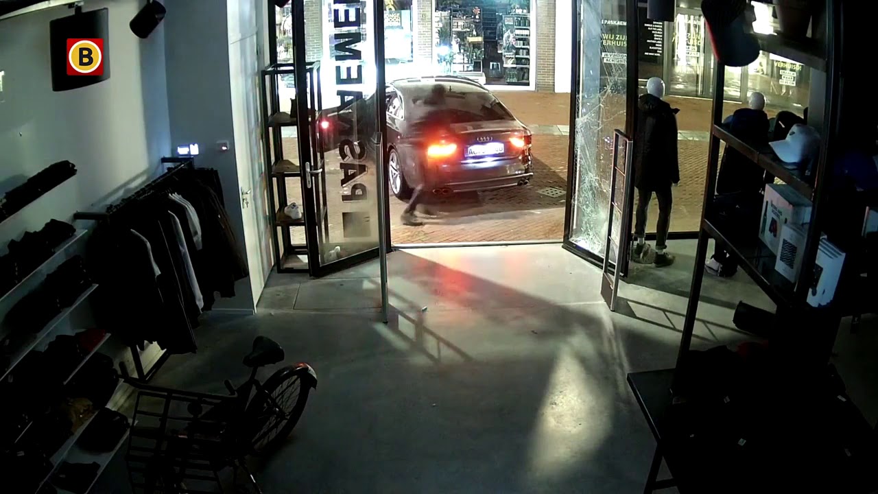 Ramkraak kledingwinkel Oosterhout, de camera's hebben alles vastgelegd