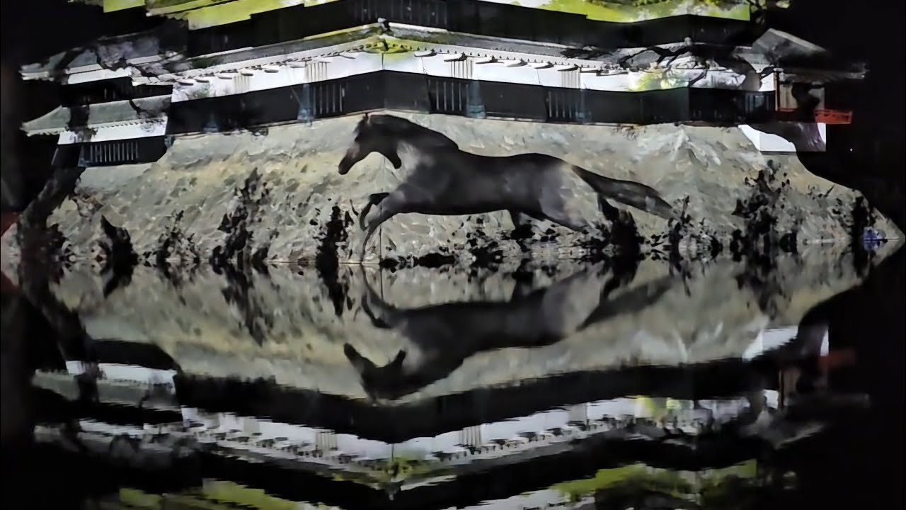 National Treasure Matsumoto Castle Light Show | Japan Winter Projection Mapping