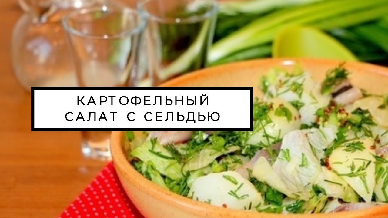 Как приготовить картофельный салат с сельдью и зеленью