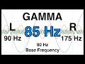 85 hz pure binaural beats  gamma waves 90 hz base frequency  ondas gamma 100