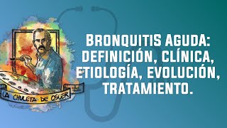 Bronquitis aguda en la persona adulta