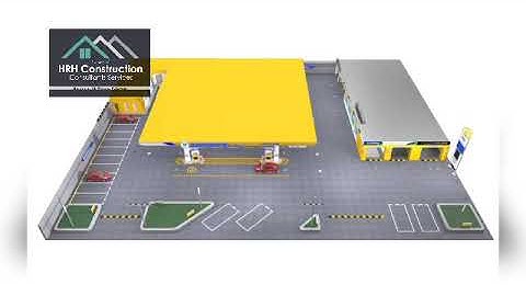 HRH Custom Steel Structures Gas station canopy and buildings