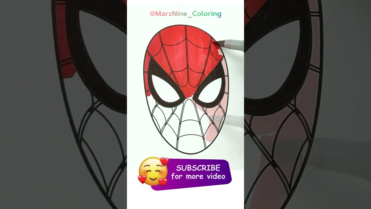 Coloring Spider-man Mask