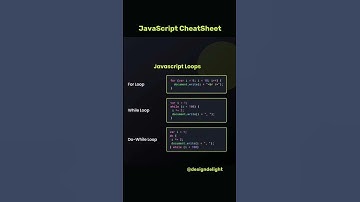 JavaScript CheatSheet Part 4 JavaScript Loops #coding #webdesign #viral #css #webdevelopment #html