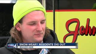 Beaver Dam residents react to recent snowfall