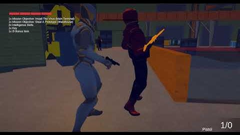 Cyberpunk homage. Stealth-action immersive-sim blockout part2