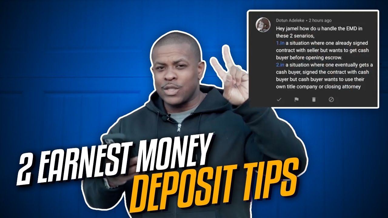 Earnest Money Deposit in Real Estate (2 Must Know Tips) YouTube