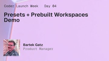 Workspace Presets and Prebuilds Demo |  On demand remote environments
