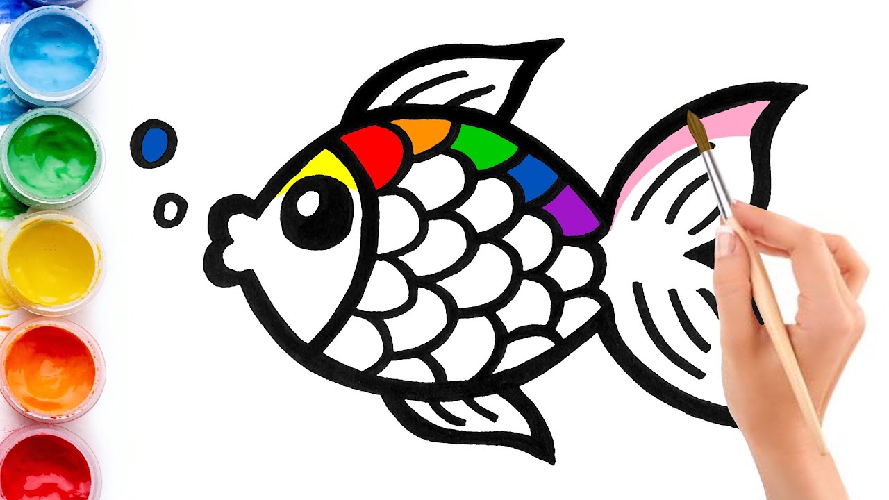 Cara menggambar pewarna ikan untuk anak anak YouTube