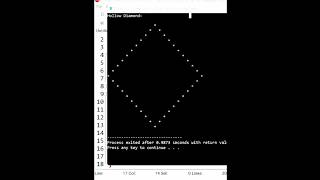 Hollow Diamond Pattern in C++ 🔷 | Easy Logic Using Loops | Beginner Friendly