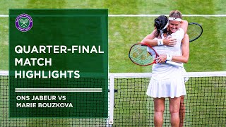 Marie Bouzkova vs Ons Jabeur | Match Highlights | Wimbledon 2022