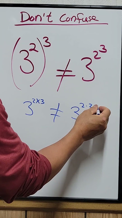 (3^2)^3 Is Not Equal To 3^2^3 #math #mathematics #maths #mathematic