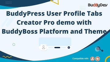 BuddyPress User Profile Tabs Creator Pro Demo with BuddyBoss Platform and Theme