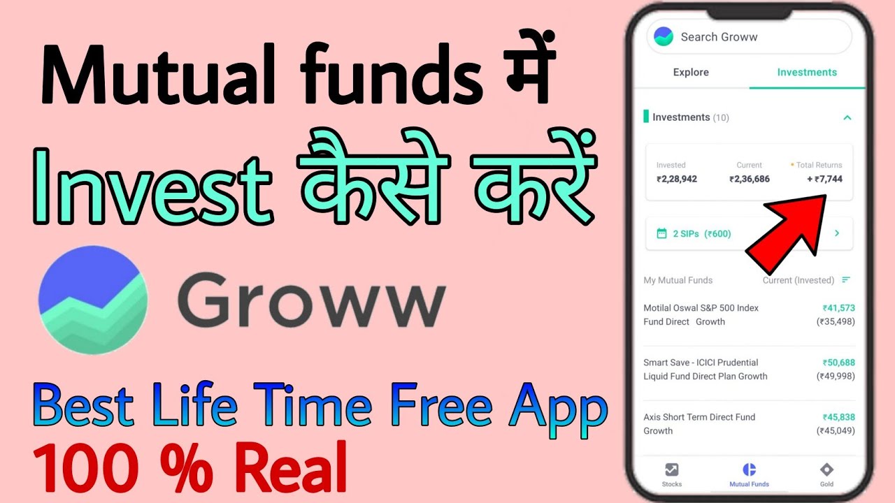 How to invest in mutual funds in Groww app | Groww Application main