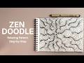 Relaxing Zen Doodle Pattern Everyone Can Draw | Step By Step