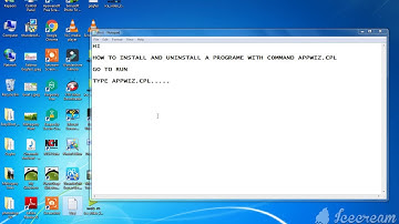 HOW TO INSTALL AND UNINSTALL PROGRAME BY COMMAND APPWIZ CPL