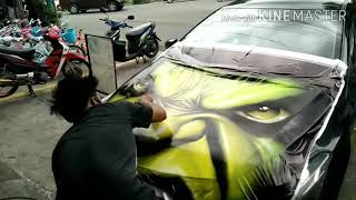 Incredible Hulk sticker Hood Wrap