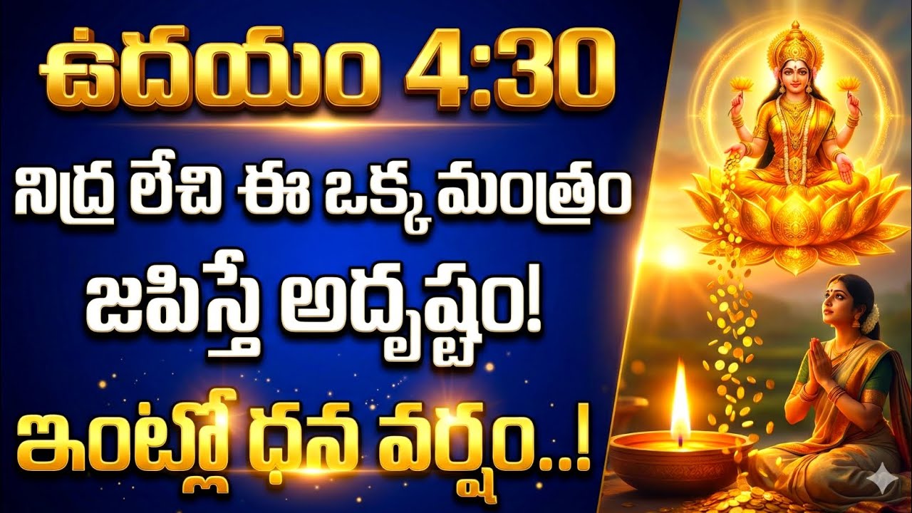 ఉదయం 4:30కి నిద్రలేచి ఈ ఒక్క మంత్రం జపిస్తే… జీవితమే మారిపోతుంది! #lakshmidevi 
