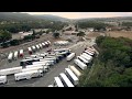 Truck Park with transport professionals
