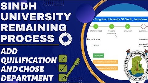Sindh University how to Add qualification & choice department