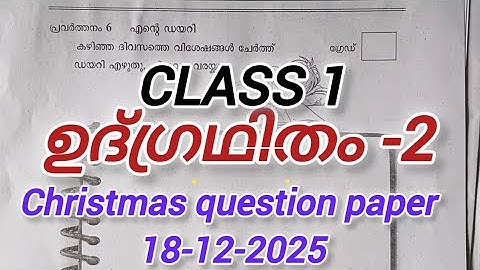 CLASS 1 INTEGRATION 2 Christmas exam question paper 2025//