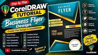 Business Flyer Design in CorelDRAW | Professional Flyer Design Tutorial | Step by Step