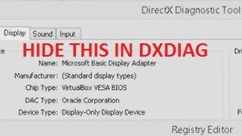 Scambait/Hiding VM in Dxdiag