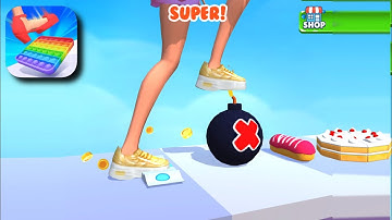 Tippy Toe 3D 💣🍔🎂 Gameplay Walkthrough part - 3 (Android,iOS) All Levels