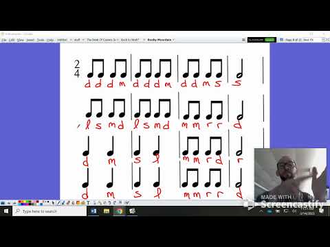 Rocky Mountain, lyrics, rhythms, solfege