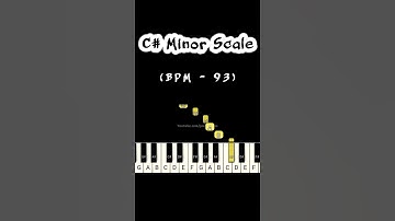 How to Play C# Minor Scale on Piano (BPM - 93) \\ Easy Piano Tutorials #shorts
