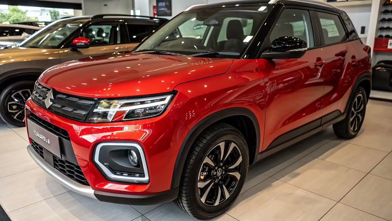 Maruti Suzuki Brezza Facelift 2025 Red Colour 🔥 | New Look, Features & Mileage | India Cars