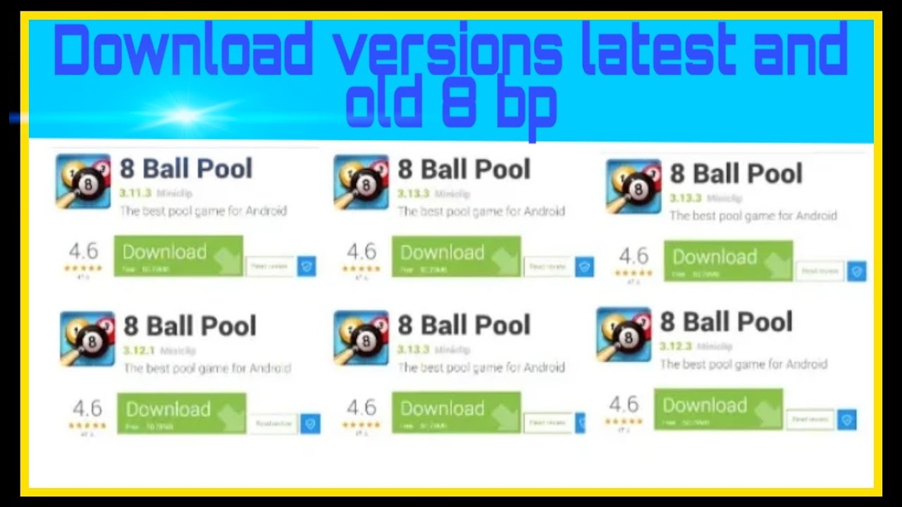 How To Download New And Old Versions Of 8 Ball Pool Adil Gamerpk Youtube