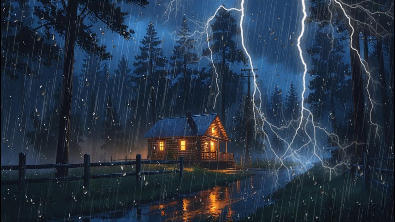 Trouble Sleeping? This Cozy Cabin Rain Sound Will End Your Insomnia Tonight - Dark Screen,