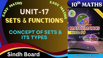 Concept of Sets Chapter-17 (Sets and Functions) Class X Sindh Board by Ms hina math teacher.