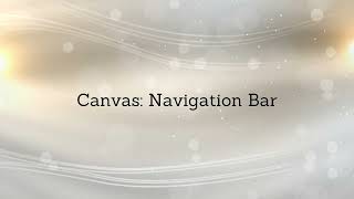 Canvas  Navigation Bar Settings