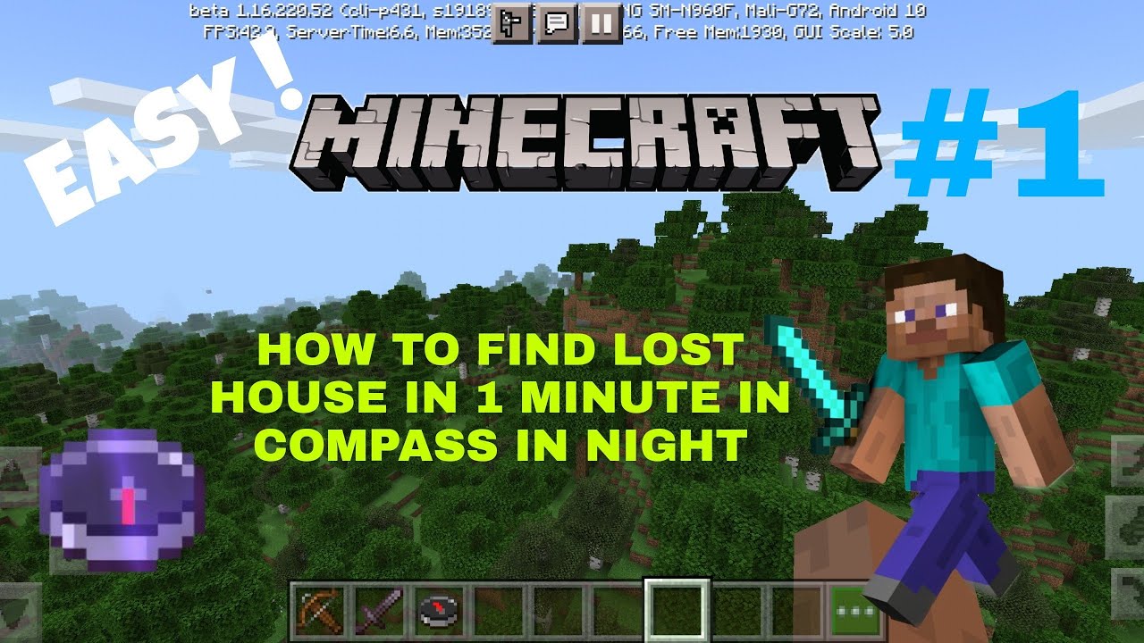 HOW TO FIND LOST HOUSE IN 1 MINUTE IN COMPASS IN NIGHT 1 IN